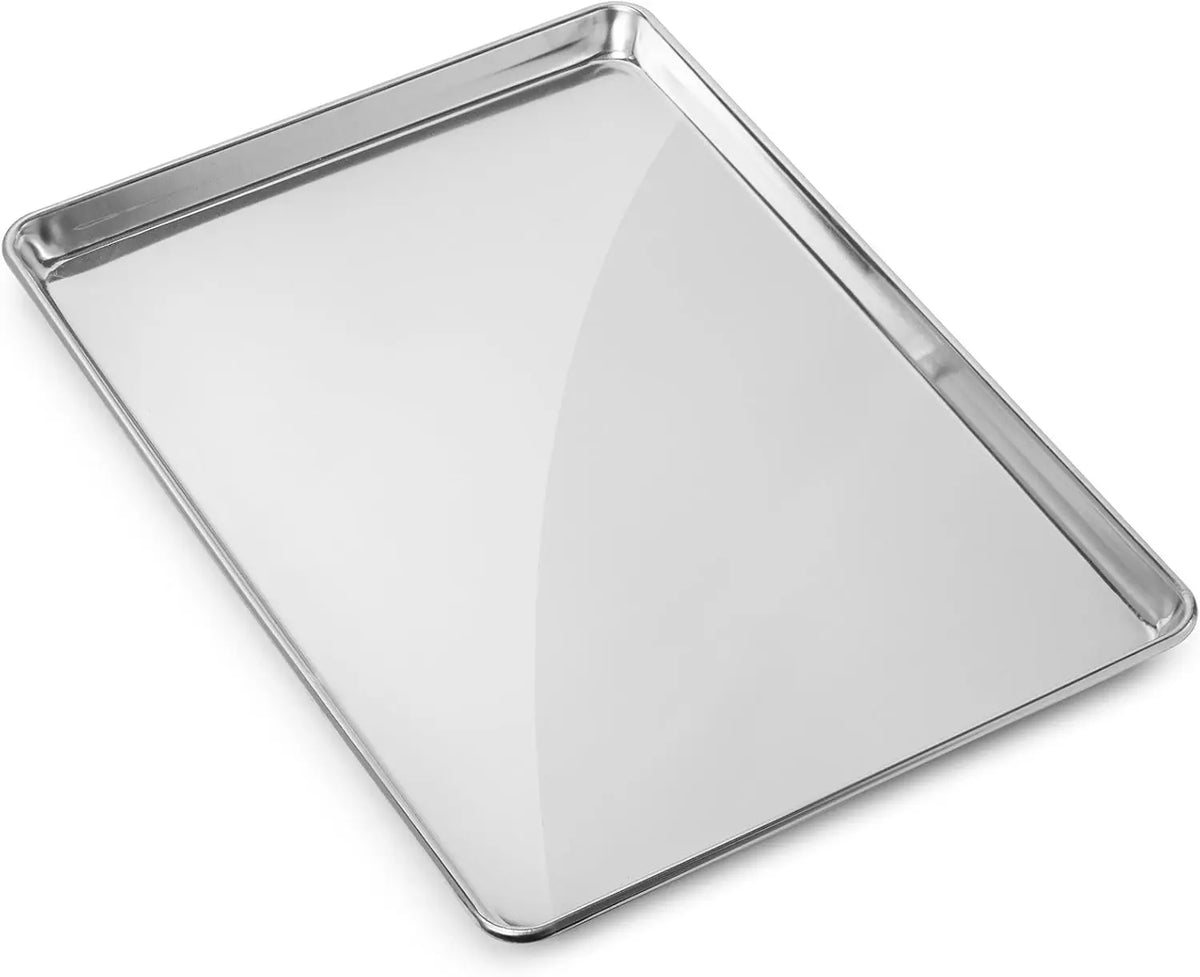 Commercial Aluminum Cookie Sheet 18"x26" Full Sheet Baking Tray 6 Pans - Heavy Duty Oven Pan